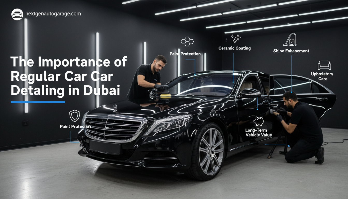Professional car detailing in Dubai protecting vehicle exterior and interior from heat and dust