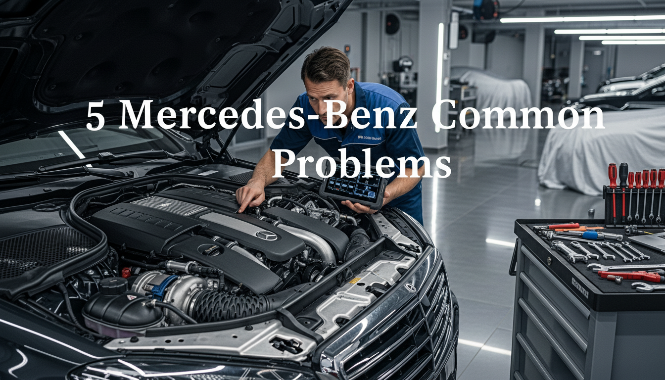 Mercedes Benz Common Problems inspection at a Mercedes garage in Dubai